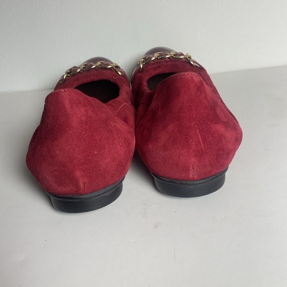 AGL chain cap tie ballet flats burgundy/red cherry size 39